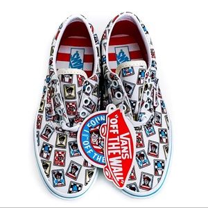Vans Where’s Waldo Postage Stamp Kids Era Sneakers Shoes Kids Youth Size 2